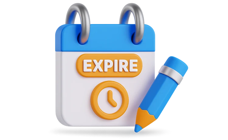 Screenshot of the app custom expiration features